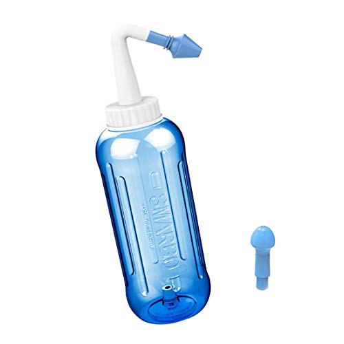 ONCCI Botella de lavado nasal Yoga Nasal 500ml con dos boquillas para niños Adultos Alivio Natural para el resfriado y síntomas de alergia