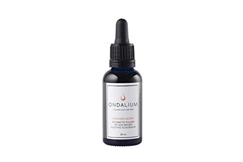 Ondalium Inmuno-Alerg | Extracto fluido Antialérgico con Ajo Negro Ecológico español (1 mes) - Producto natural para el sistema inmunológico, alergias e intolerancias - 30 ml.