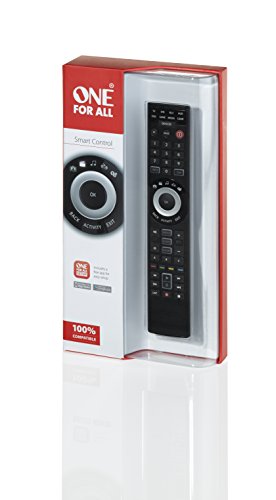 One For All URC7980 Smart Control 8 – Mando a Distancia Universal para 8 Dispositivos – 100% Compatible – App Gratuita para configuración – Negro
