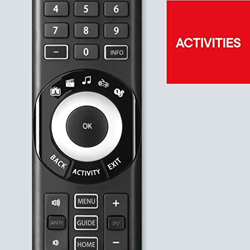 One For All URC7980 Smart Control 8 – Mando a Distancia Universal para 8 Dispositivos – 100% Compatible – App Gratuita para configuración – Negro