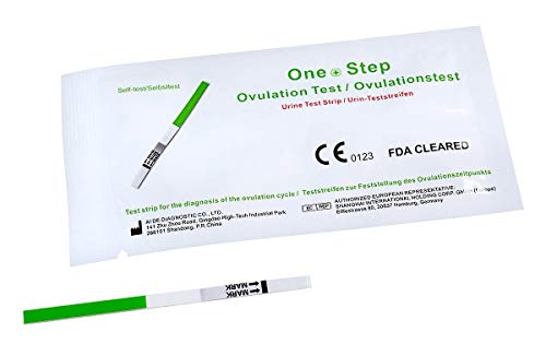 One Step - 40 Tests de Ovulación 20 mIU/ml y 10 Pruebas de Embarazo 10mIU/ml Formato 3,5 mm.