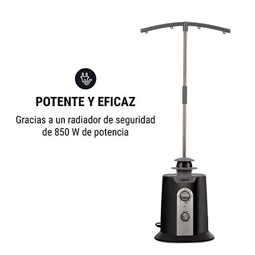 Oneconcept ShirtButler Clean Edition - Secador de Camisas automático, 2 en 1: Seca y Plancha, Maniquí de Planchado, Aire frío y Caliente, Easy-Dry, Tallas Desde S hasta L, hasta 65 °C, Negro