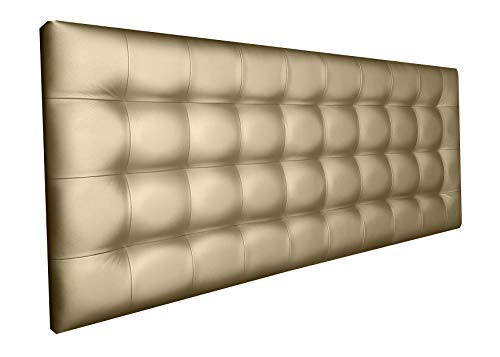 ONEK-DECCO Cabecero tapizado en Polipiel de Dormitorio Kansas Medidas cabecero de Cama niño, Juvenil y Matrimonio Cabezal Blanco, tapizado, Acolchado (150x70, Blanco)