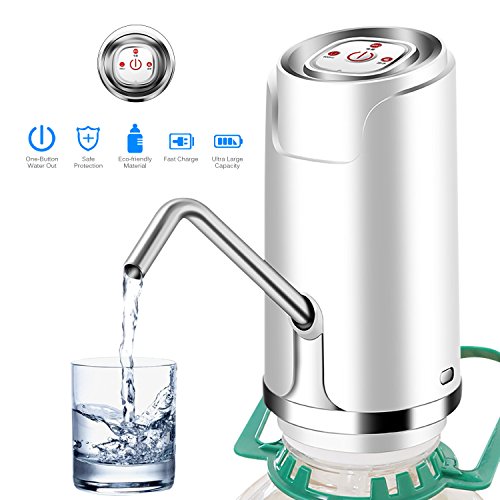 ONEVER Bomba de Agua Potable Inalámbrica Eléctrica Automática Botella de Agua Botella Universal Galón Botella Bomba de Agua Dispensador Interruptor Para el Hogar, la Oficina y la Cocina