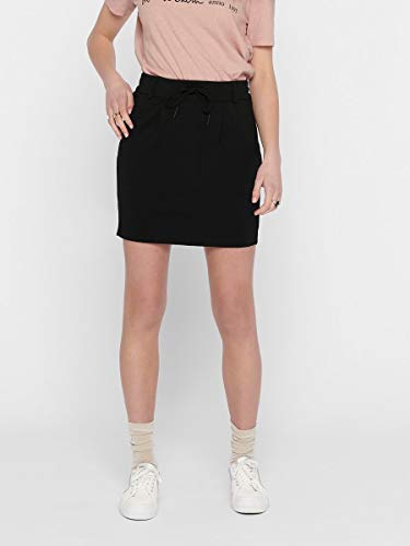 ONLY NOS Onlpoptrash Easy Skirt Pnt Noos Falda, Negro Black), 36 (Talla del fabricante: Small) para Mujer