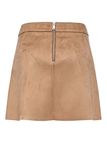 Only ONLLINEA Faux Suede Bonded Skirt CC OTW Falda, Coconut Toasted, 38 para Mujer