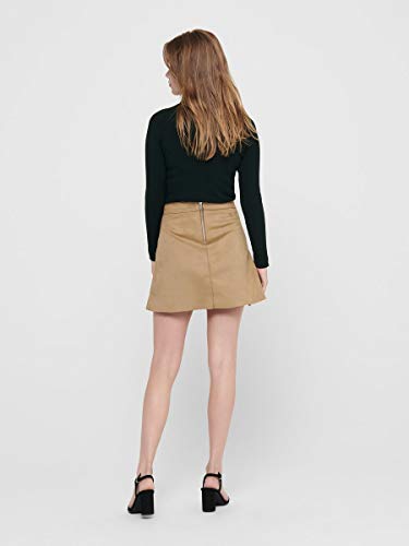 Only ONLLINEA Faux Suede Bonded Skirt CC OTW Falda, Coconut Toasted, 38 para Mujer