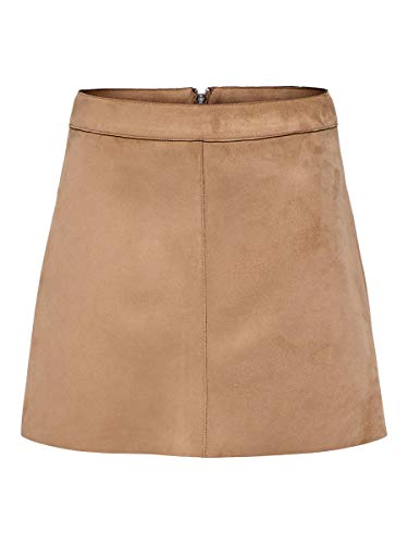 Only ONLLINEA Faux Suede Bonded Skirt CC OTW Falda, Coconut Toasted, 38 para Mujer