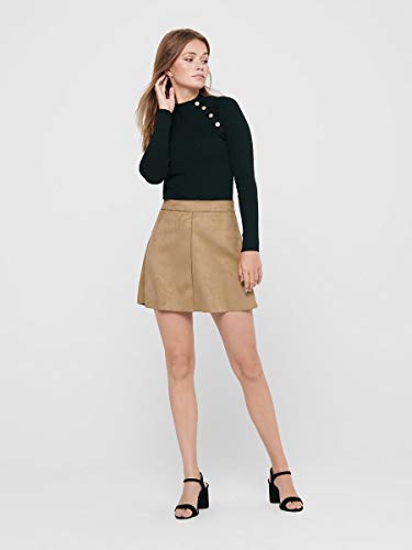 Only ONLLINEA Faux Suede Bonded Skirt CC OTW Falda, Coconut Toasted, 38 para Mujer