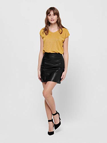Only ONLSKY Faux Leather Skirt OTW Falda, Negro, Talla del Fabricante: 40 para Mujer