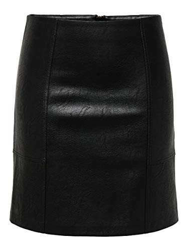 Only ONLSKY Faux Leather Skirt OTW Falda, Negro, Talla del Fabricante: 40 para Mujer
