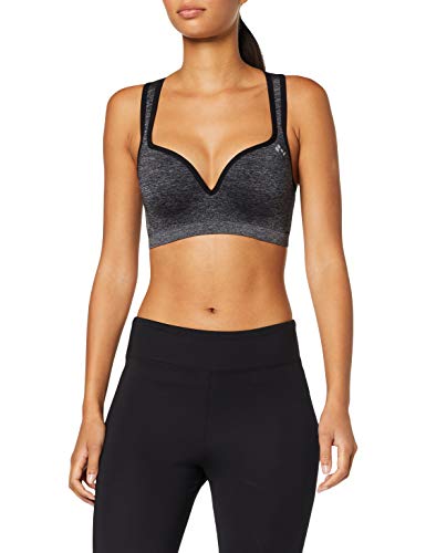 Only Onpmartine Seamless Sports Bra Opus Sujetador Deportivo, Negro (Black Detail:Melange), S para Mujer