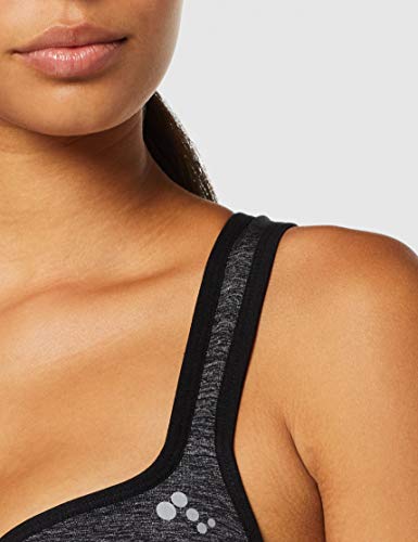 Only Onpmartine Seamless Sports Bra Opus Sujetador Deportivo, Negro (Black Detail:Melange), S para Mujer