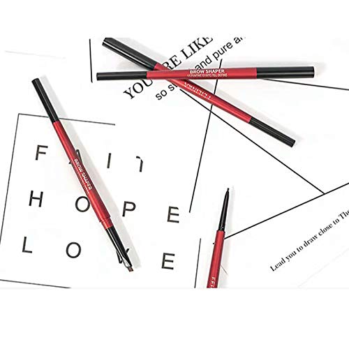 Onlyoily Lápiz de cejas -herramienta de maquillaje de maquillaje retráctil automático de lápiz de cejas(01-Negro)