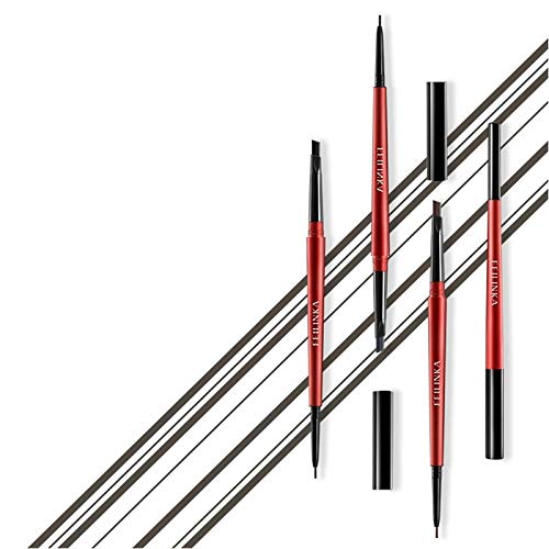 Onlyoily Lápiz de cejas -herramienta de maquillaje de maquillaje retráctil automático de lápiz de cejas(01-Negro)