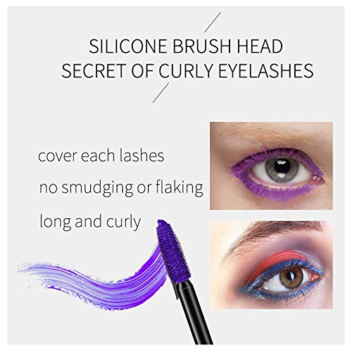 ONLYOILY Rímel colorido Party Queen para pestañas perladas de larga duración (02 púrpura)