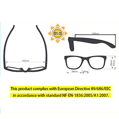 Onnea 10 Piezas Gafas de Sol Fiesta Colores Paquete Años 80 (Negro 10-Paquete)