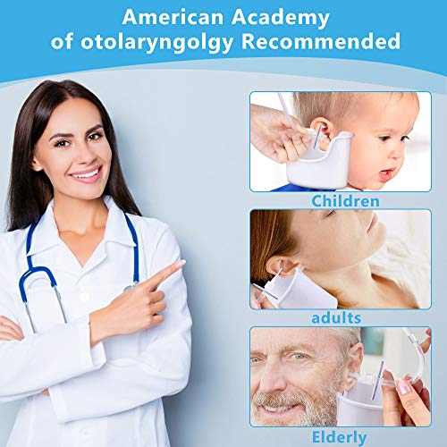 OOCOME - Juego de 10 puntas de repuesto desechables, para quitar cera de oído, puntas de repuesto desechables, consejos de limpieza desechables para sistema de botellas de lavadora, 10 unidades