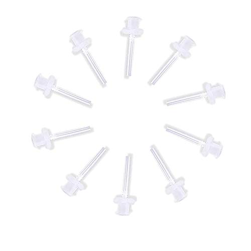 OOCOME - Juego de 10 puntas de repuesto desechables, para quitar cera de oído, puntas de repuesto desechables, consejos de limpieza desechables para sistema de botellas de lavadora, 10 unidades