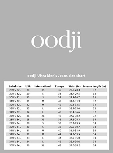 oodji Ultra Hombre Vaqueros Slim con Cremallera Decorativa en el Bolsillo, Azul, 31W / 34L