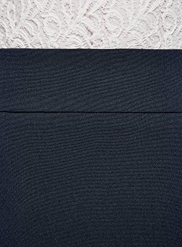 oodji Ultra Mujer Falda Corta Básica, Azul, ES 34 / XXS