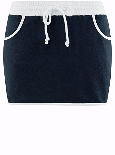 oodji Ultra Mujer Falda de Punto con Cintura Elástica, Turquesa, ES 36 / XS