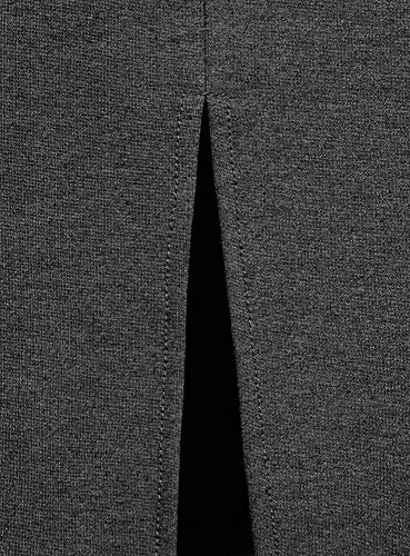 oodji Ultra Mujer Falda Lápiz con Abertura, Gris, ES 42 / L