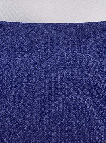 oodji Ultra Mujer Falda-Lápiz con Cremallera Metálica, Azul, ES 36 / XS