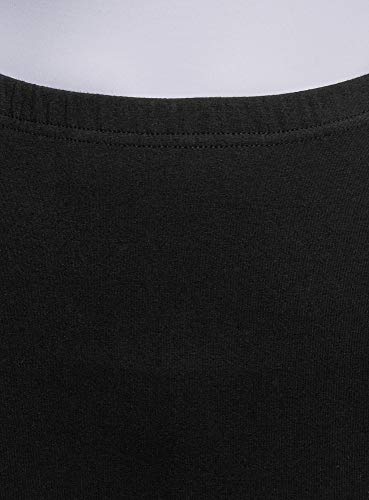 oodji Ultra Mujer Falda Lápiz de Punto, Negro, ES 36 / XS