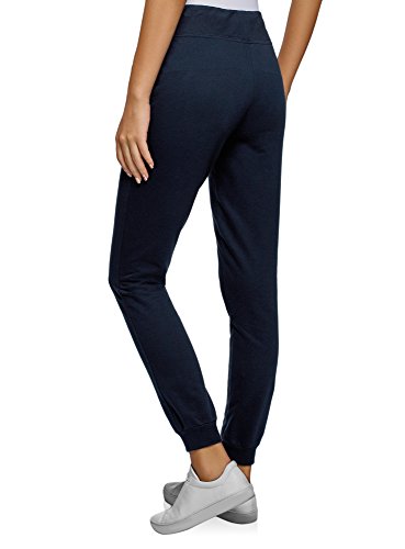 oodji Ultra Mujer Pantalones de Punto Deportivos, Azul, ES 34 / XXS