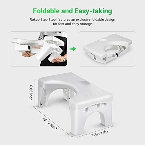 Openuye Taburete para Inodoro Squatting Potty Taburete Fisiológico para Baños Antideslizante y Anti Constipación con Reposapiés, Antiestreñimiento, para Niños y Adultos