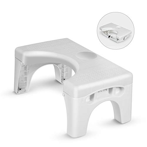 Openuye Taburete para Inodoro Squatting Potty Taburete Fisiológico para Baños Antideslizante y Anti Constipación con Reposapiés, Antiestreñimiento, para Niños y Adultos