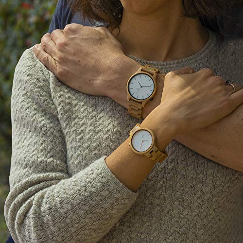 Opis UR-F1 (Arce Blanco) Reloj de Madera para Mujer/Reloj de Pulsera de Madera/Reloj Pulsera Vintage para Mujer