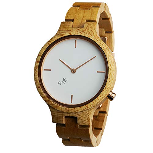 Opis UR-F1 (Arce Blanco) Reloj de Madera para Mujer/Reloj de Pulsera de Madera/Reloj Pulsera Vintage para Mujer