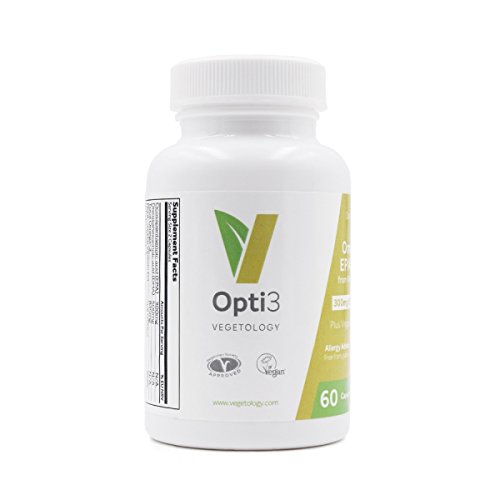 Opti3 Omega-3 EPA & DHA- Vegan Omega 3 Supplement - 60 Vegicaps