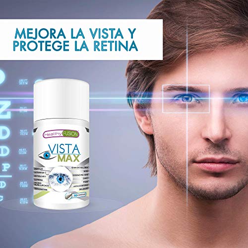 Optimizante y protector de la visión | Con luteína y mirtilo | Fortalece el tejido ocular y la retina | Mejora la visión diurna y nocturna | Tratamiento para la salud de los ojos | 60 unidades