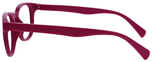 Opulize Pop Pack 3 Retro Redondo Mate Suave Pink Púrpura Verde Hombres Mujeres Gafas De Lectura Bisagras Resorte RRR2-456 +1,50