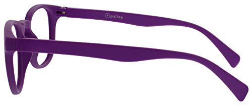 Opulize Pop Pack 3 Retro Redondo Mate Suave Pink Púrpura Verde Hombres Mujeres Gafas De Lectura Bisagras Resorte RRR2-456 +1,50