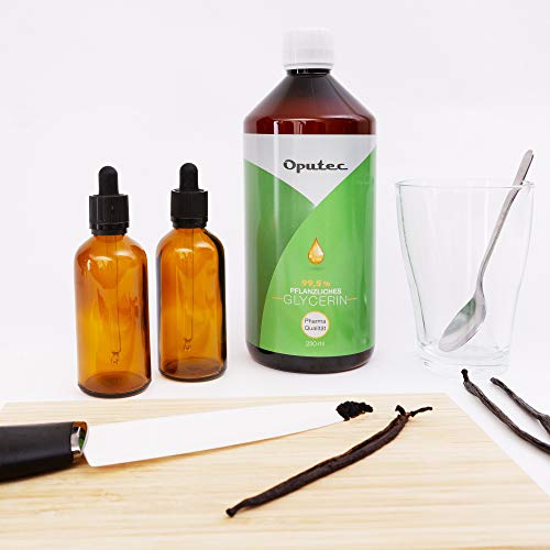 Oputec 250 ml de glicerina vegetal en calidad farmacéutica – 0,25 litros de glicerina líquida en Ph. Eur. Calidad: para cremas, jabón, extractos, cachimba, calidad alimentaria sin perfume.