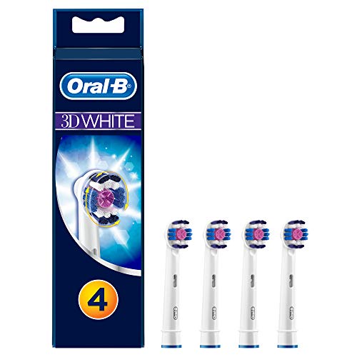 Oral-B 3D White - Cabezales de recambio (4 unidades), colores aleatorios