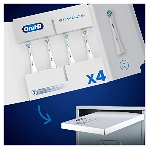Oral B iO Ultimate Clean Cabezales de Recambio, Tamaño de Buzón, Pack de 4