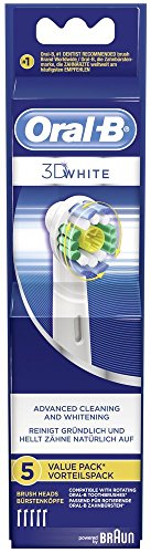 Oral-B Pack de 5 Cabezales para Cepillos de Dientes Recargables - 3DWhite EB18