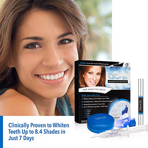 Oralgen NuPearl 32x - Sistema Avanzado Para Blanquear Los Dientes - Kit De Blanqueamiento Dental - Blanqueador Dental Profesional Para Casa - Luce Unos Dientes Blancos Y Una Sonrisa Brillante