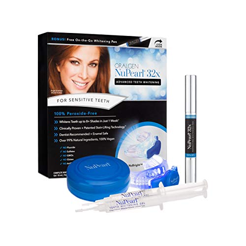 Oralgen NuPearl 32x - Sistema Avanzado Para Blanquear Los Dientes - Kit De Blanqueamiento Dental - Blanqueador Dental Profesional Para Casa - Luce Unos Dientes Blancos Y Una Sonrisa Brillante