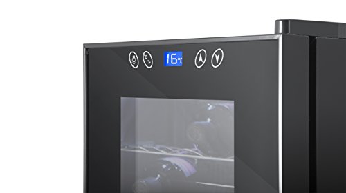 Orbegozo VT 1220 – Vinoteca 12 botellas, 33 litros de capacidad, temperatura regulable, panel táctl, display digital, luz LED, 70 W