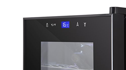 Orbegozo VT 810 – Vinoteca 8 botellas, 25 litros de capacidad, temperatura regulable, panel táctl, display digital, luz LED, 70 W