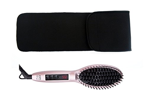 Orchidtent Bolsa para Plancha de Pelo -Negro Neopren Resistente al Calor Funda Caja Cubierta Estuche del Recorrido con Velcro y 2 Bolsillos para Curling Alisador de Pelo