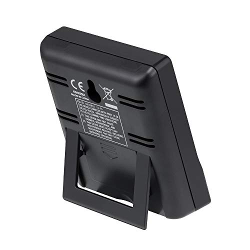 Oregon Scientific EMR211X - Termómetro con función bluetooth, temperatura interior y exterior, 5 canales, alerta hielo, negro, gris, blanco