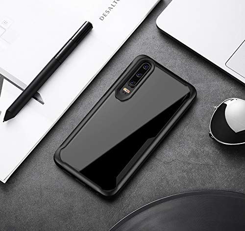 ORETECH Funda Samsung A7 2018,Carcasa Galaxy a7 con [Tecnología de cojín de Aire] Gel Suave Silicona TPU y Funda Trasera Transparente Funda para Samsung Galaxy A7-Negro