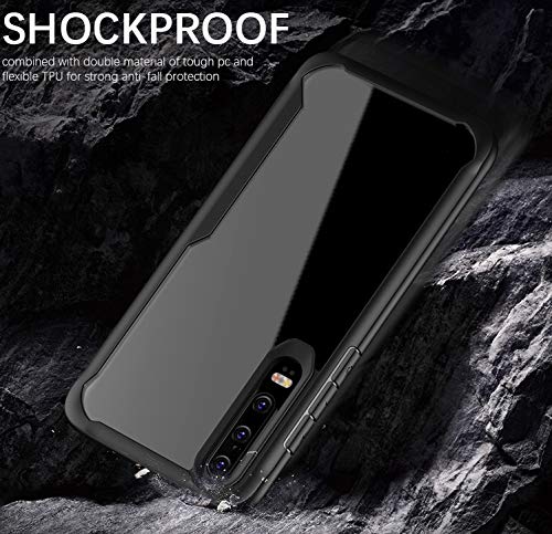 ORETECH Funda Samsung A7 2018,Carcasa Galaxy a7 con [Tecnología de cojín de Aire] Gel Suave Silicona TPU y Funda Trasera Transparente Funda para Samsung Galaxy A7-Negro